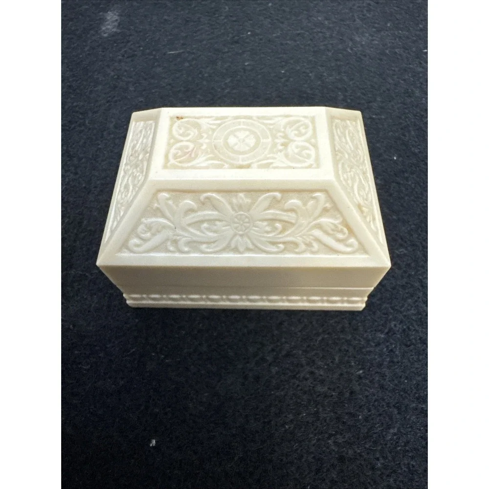 Art Deco Ring Box Wedding Velvet Jewelry Display Old Case Vintage Antique 2 Ring